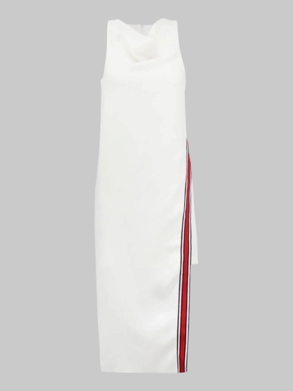 C/MEO Collective Side Slit Sleeveless Midi Dress Size XXS In White Red